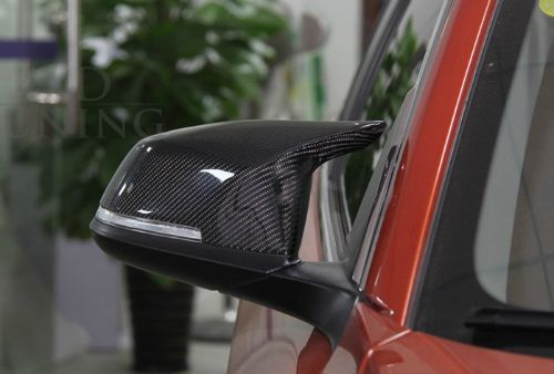 F10 Replacement Mirror Cover Carbon Fiber Styling Car For 2013 + BMW 5 6 7 Series F11 F12 F13 F01 (Example Already Installed)