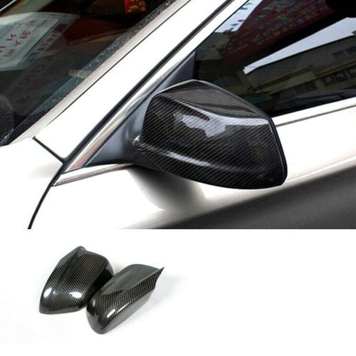 2010-2013 Carbon Fiber F10 F18 No Replacement Design Rearview Mirror Covers, Side Mirror (Example Already Installed)