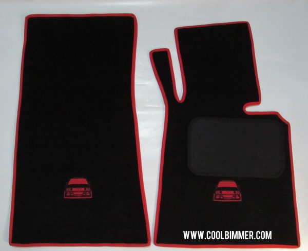 BMW Carpet E30 Super Velvet Material Black Red Line