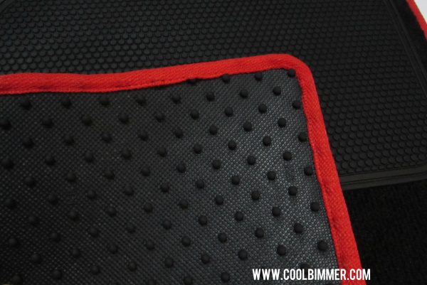 Carpet BMW E30 Premium Velvet Material Black Red Line