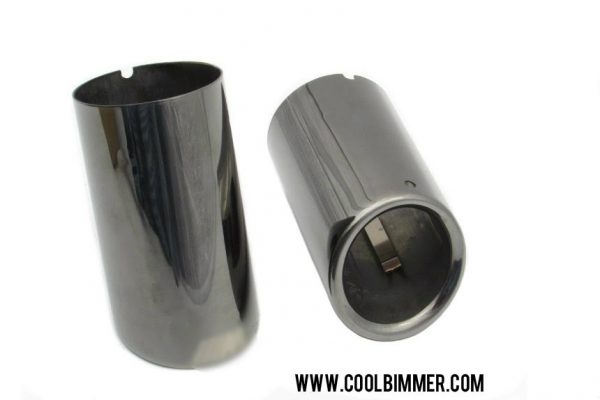 Mtech Black Muffler For BMW F30 Stainless Steel Materials Size 11x7.6cm