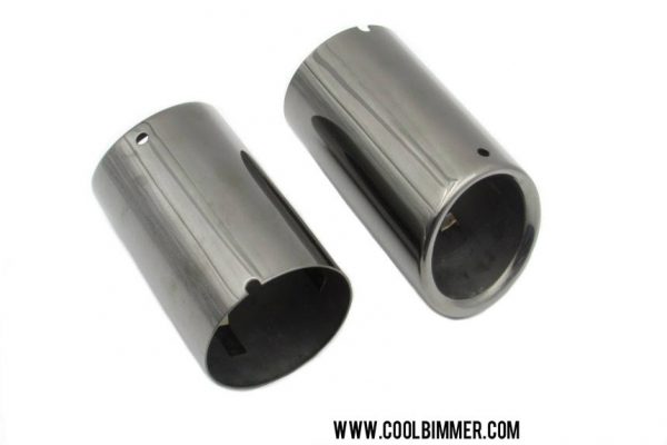 Mtech Black Muffler For BMW F30 Stainless Steel Materials Size 11x7.6cm
