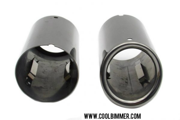 Mtech Black Muffler For BMW F30 Stainless Steel Materials Size 11x7.6cm