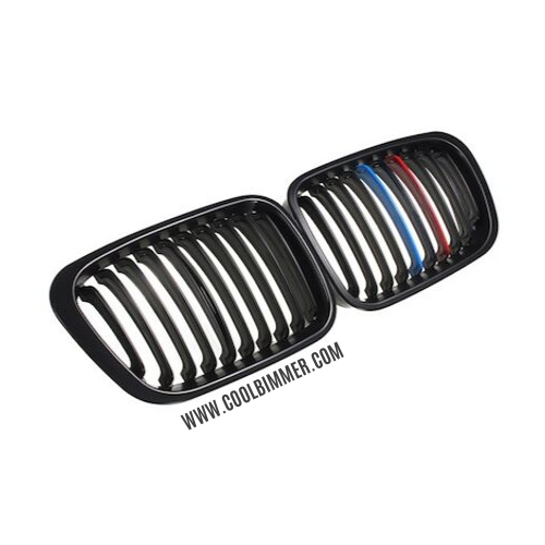 Grill M Color Glossy Black For BMW E46 Pre Facelift (98-01) Pair